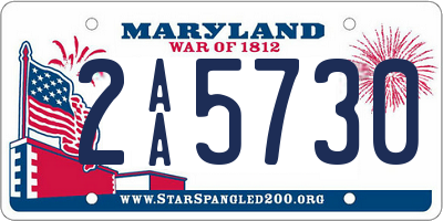 MD license plate 2AA5730