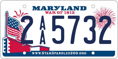 MD license plate 2AA5732