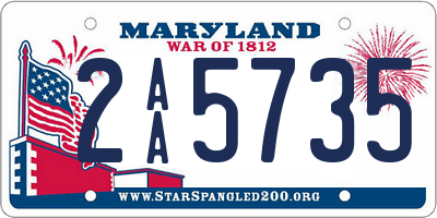 MD license plate 2AA5735