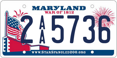 MD license plate 2AA5736