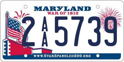 MD license plate 2AA5739