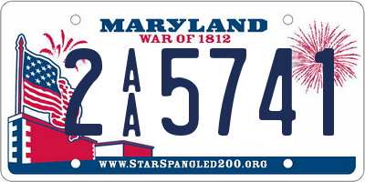 MD license plate 2AA5741