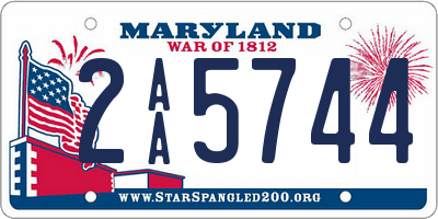 MD license plate 2AA5744