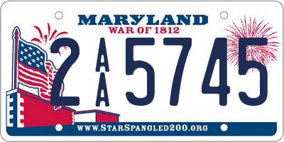 MD license plate 2AA5745