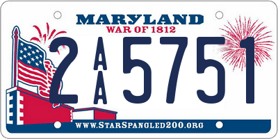 MD license plate 2AA5751