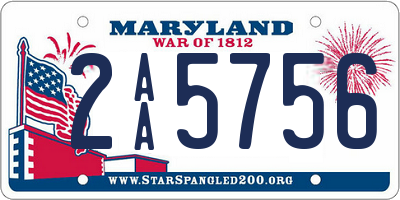 MD license plate 2AA5756