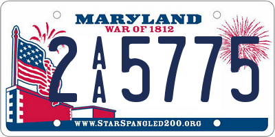 MD license plate 2AA5775