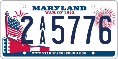 MD license plate 2AA5776