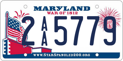 MD license plate 2AA5779