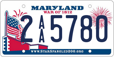 MD license plate 2AA5780