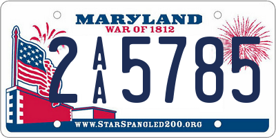 MD license plate 2AA5785