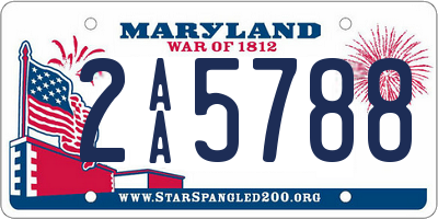 MD license plate 2AA5788