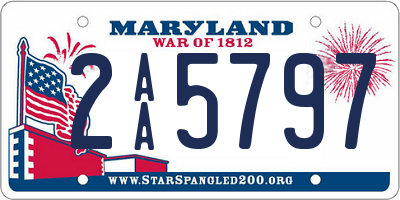 MD license plate 2AA5797