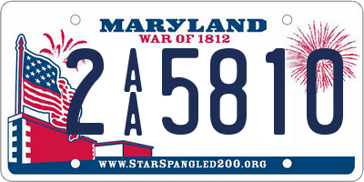 MD license plate 2AA5810