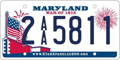 MD license plate 2AA5811