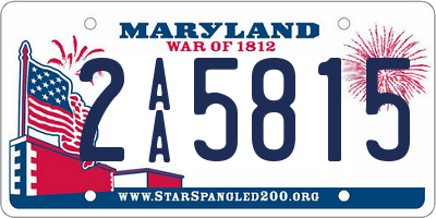 MD license plate 2AA5815