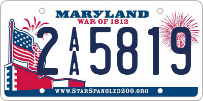 MD license plate 2AA5819