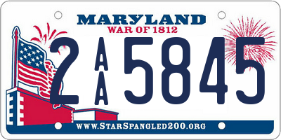 MD license plate 2AA5845