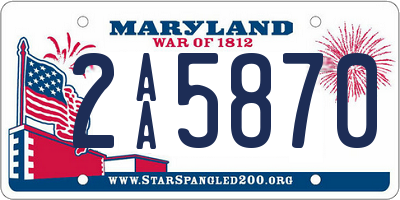 MD license plate 2AA5870