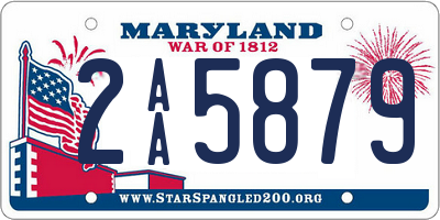 MD license plate 2AA5879