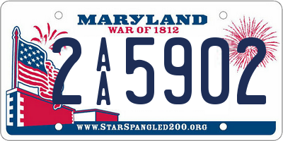 MD license plate 2AA5902