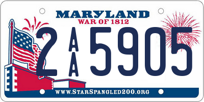 MD license plate 2AA5905