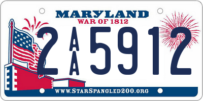 MD license plate 2AA5912