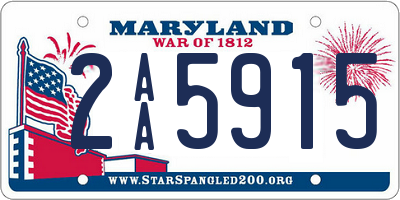 MD license plate 2AA5915