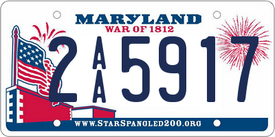 MD license plate 2AA5917