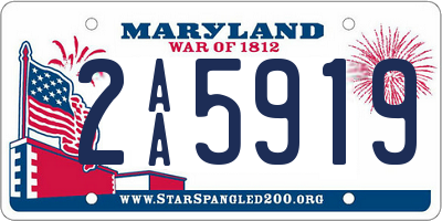 MD license plate 2AA5919