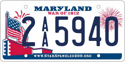 MD license plate 2AA5940