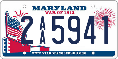 MD license plate 2AA5941