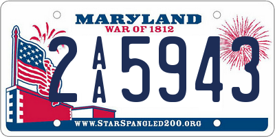 MD license plate 2AA5943