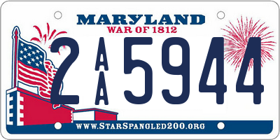 MD license plate 2AA5944