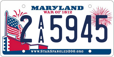 MD license plate 2AA5945