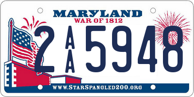 MD license plate 2AA5948