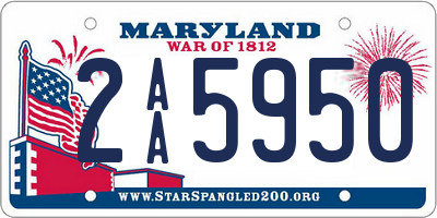 MD license plate 2AA5950