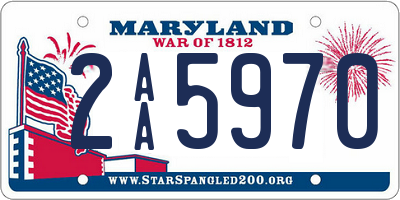 MD license plate 2AA5970