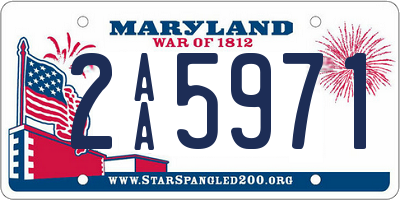 MD license plate 2AA5971