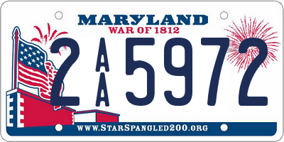 MD license plate 2AA5972