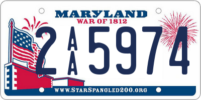 MD license plate 2AA5974