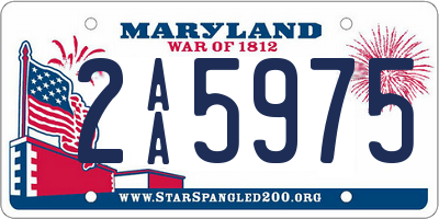 MD license plate 2AA5975