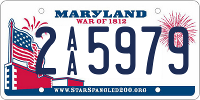 MD license plate 2AA5979