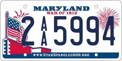 MD license plate 2AA5994