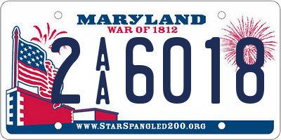 MD license plate 2AA6018