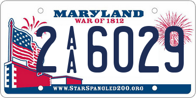 MD license plate 2AA6029