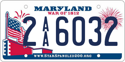 MD license plate 2AA6032