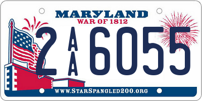 MD license plate 2AA6055