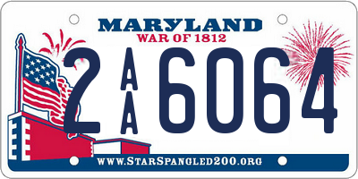 MD license plate 2AA6064