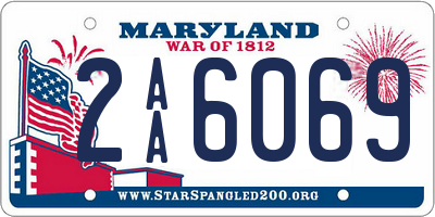 MD license plate 2AA6069